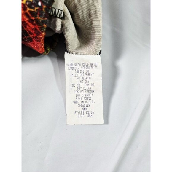 Adult Small Curtain Call Costume Snakeskin Foil Animal Print Bell Bottom Pants - Picture 5 of 9